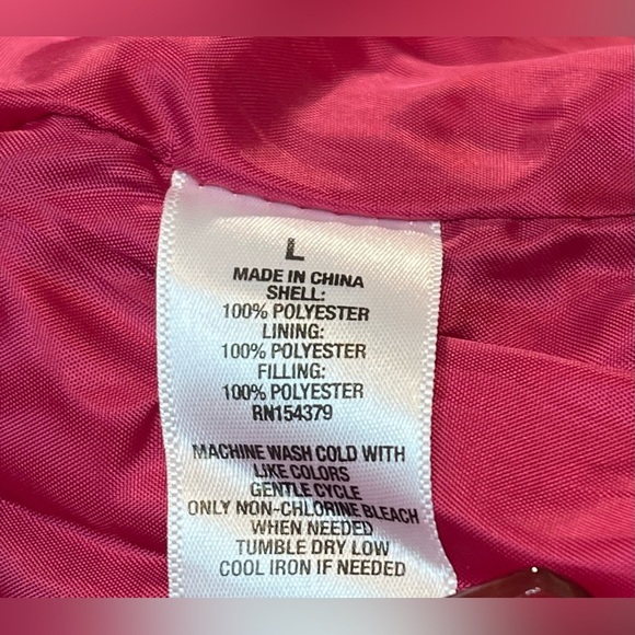 Aeropostale Vest, Zip Closure, Pockets, Bright Pink, Size Large - Picture 8 of 8